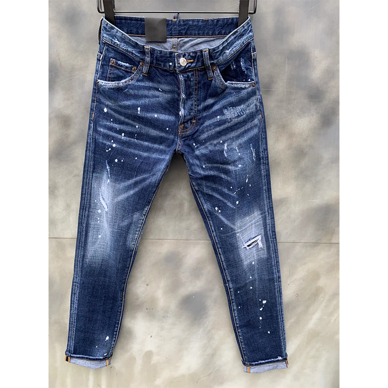 

Mens Jeans italy Fashion Slim Fit Washed Motocycle Denim Pants Panelled Hip HOP Rips Stretch Black Trousers hot, 020