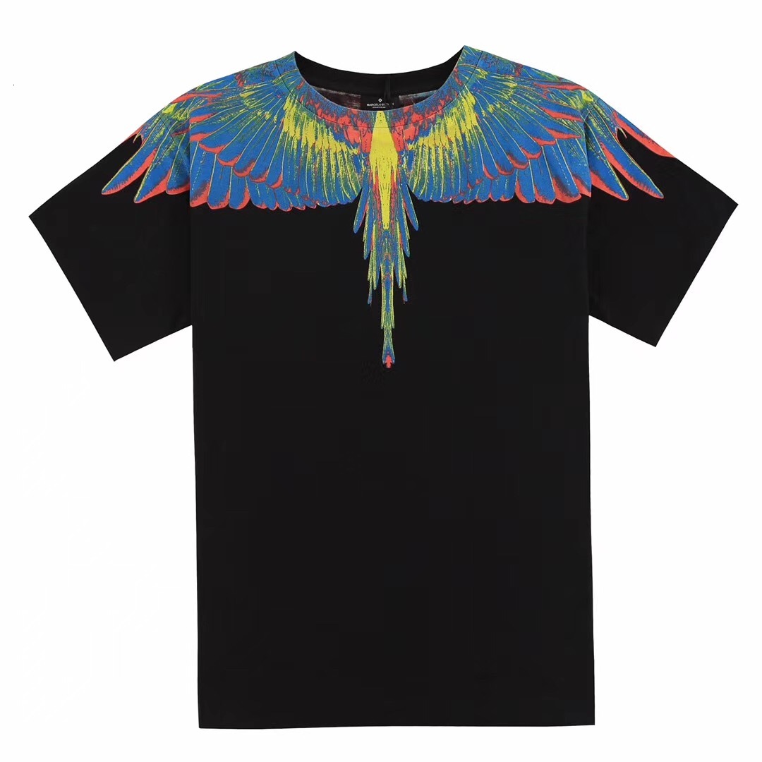

Italia VIVA BURLON Hot Brand 2020SS New Model Men Woman Cool WING Print Cotton Tshirt Tee Jersey Over Size XXS, White;black