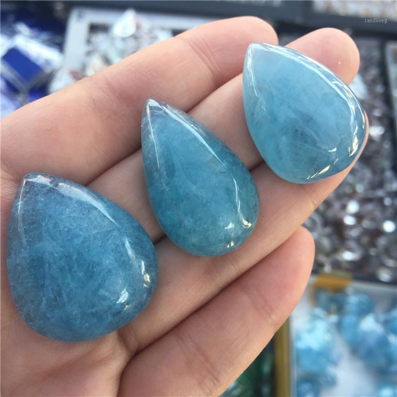 

1pcs Natural aquamarine blue drop for DIY jewelry making wholesale beads nature gemstone1