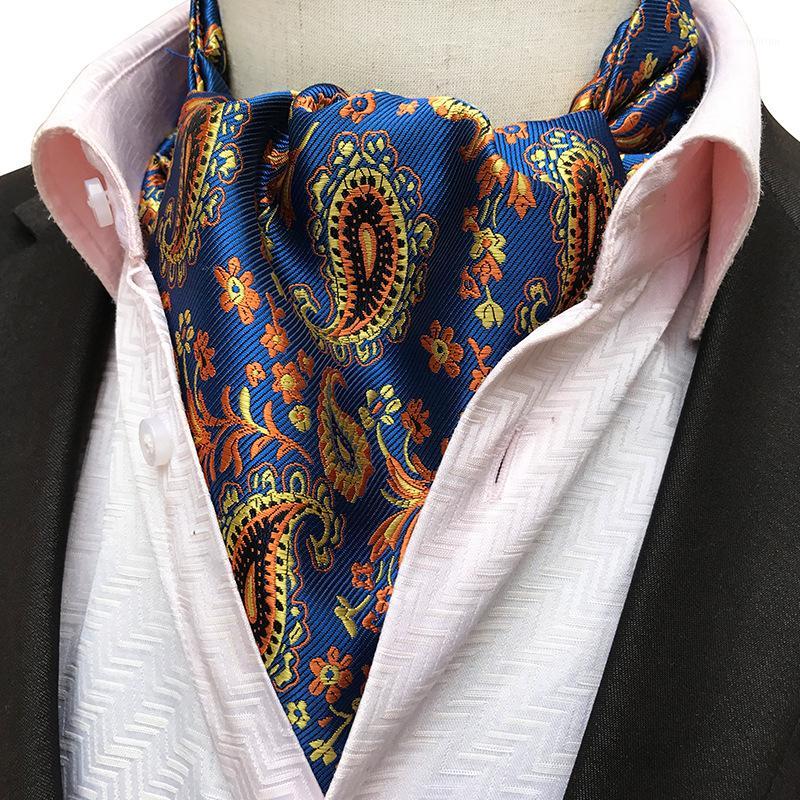 

Linbaiway Mens Ascot Vintage Paisley Classic Wedding Formal Dress Cravat Self Ties Gentleman polyester Neck Tie Custom LOGO1