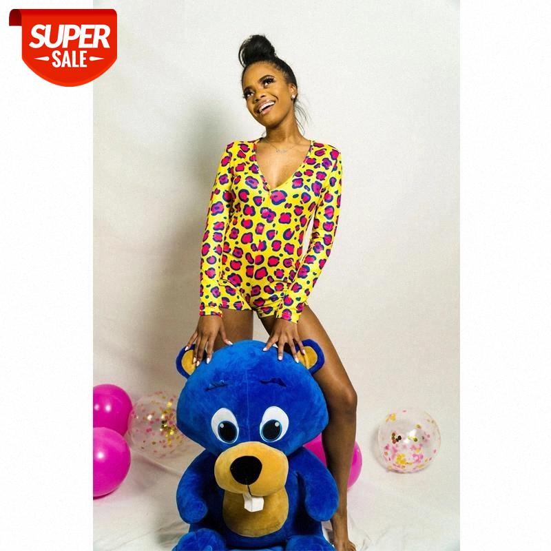 

Women's Sleepwear V Neck Bodycon Jumpsuit Sexy Shorts Bodysuit Leotard Nightwear Printed Long-Sleeved Home Clothing #Pw9D, Black;white