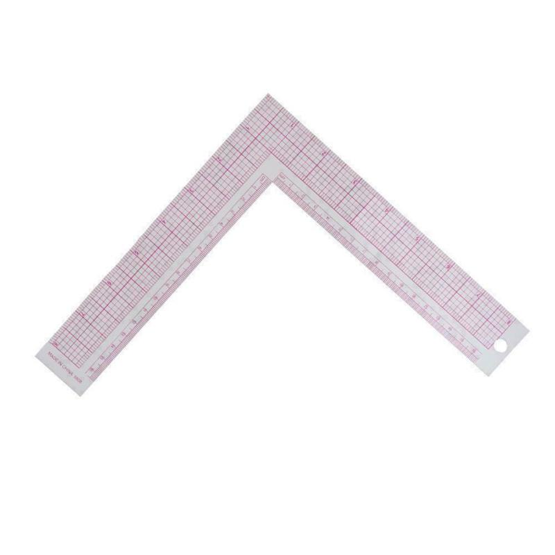 

90 Degree L-square Ruler Dressmaking tool Plastic 1pcs Garment Pattern Ruler