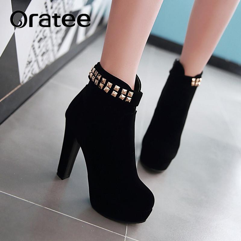 

Botas Mujer Fashion Women Boots Square Heel Platforms Zapatos Mujer PU Leather Thigh High Pump Boots Motorcycle Shoes Hot Sale, Black