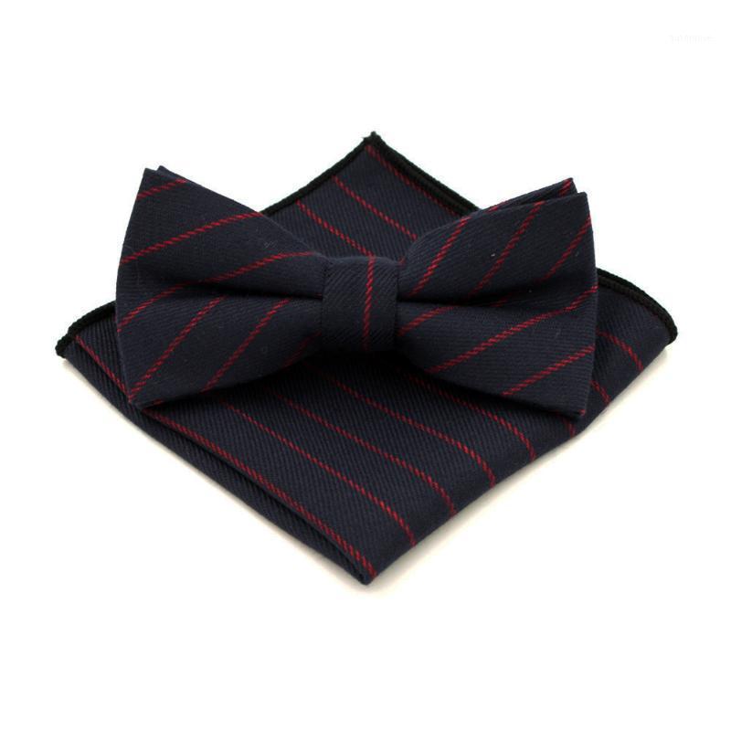 

Fashion Men's Cotton Bow tie Hanky Set Wowen Jacquard Bowtie for Men Pocket Square Wedding Grooms Butterfly S231
