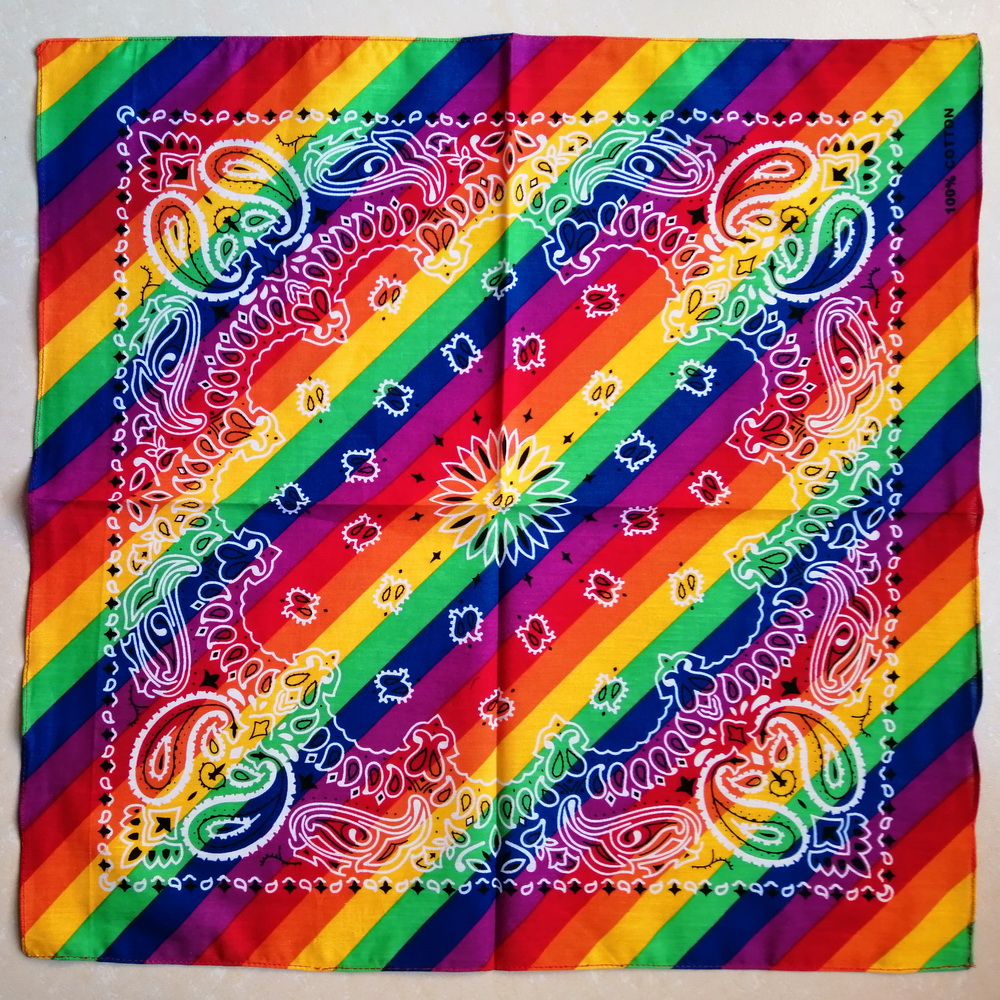 

Very high quality hip hop printed cotton bandana unisex head scarf 55x55CM wholesale free express shipment