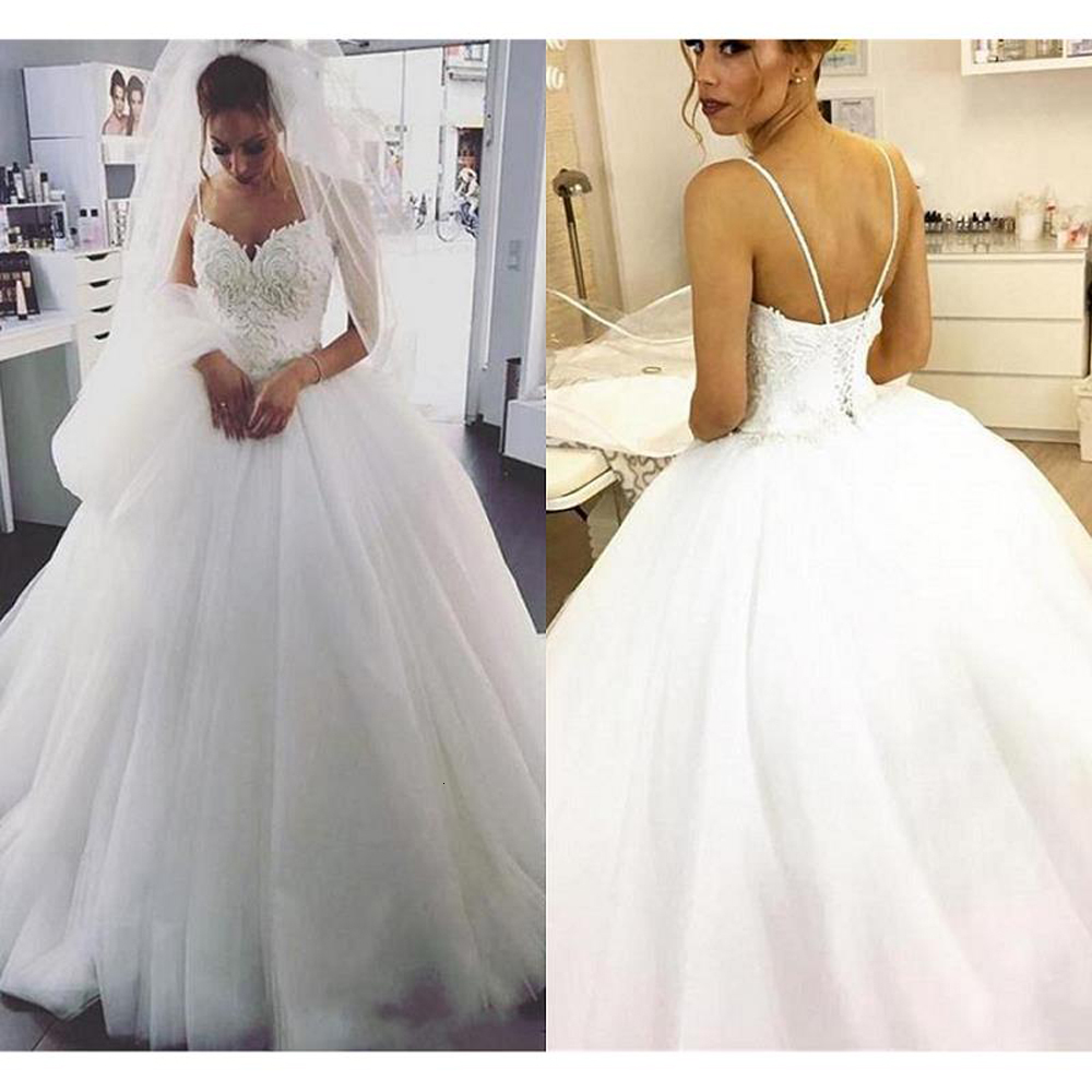 

2021 New Elegant a Line of with Lace Open Sashes in Wedding Gowns Dressed K9G9, White