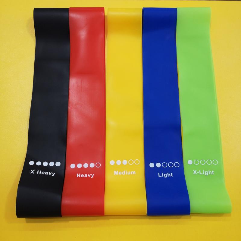 

Cross-border Burst Silicone Resistance Belt Yoga Training Elastic Band Gradient Color Fitness Silicone Pull Ring Elastic Rope, Black