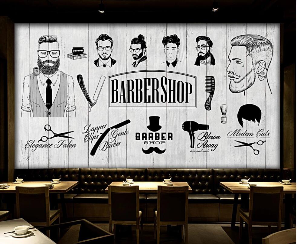 

WDBH custom photo mural 3d wallpaper European style beauty salon barber shop living room home decor 3d wall murals wallpaper for walls 3 d, Non-woven wallpaper
