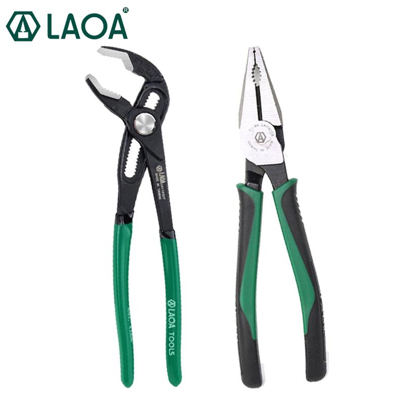 

LAOA 7inch Water Pump Pliers 6inch Wire Cutter Household Pliers Set Made in Taiwan