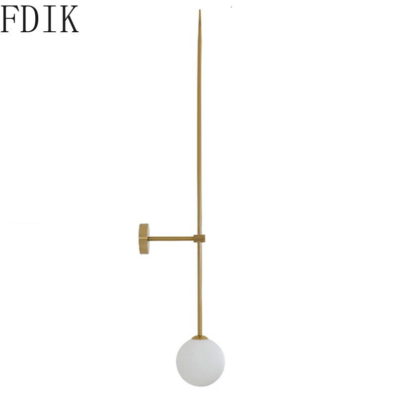 

Modern Glass Ball Wall Lamp Nordic Minimalism Wall Lights for Home Living Room Bedroom Light Fixtures Led Luminaire Suspension