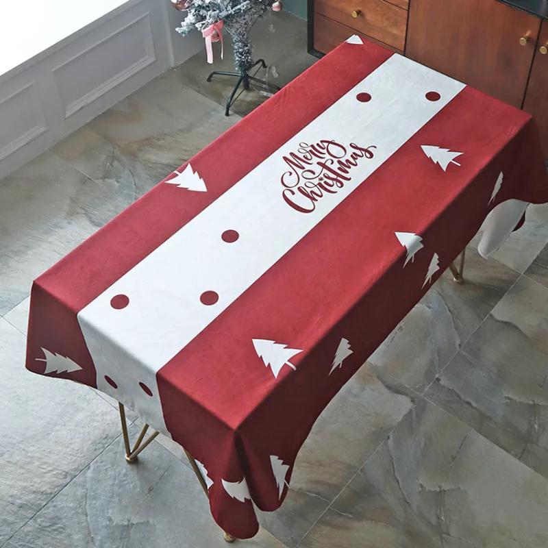 

Christmas Decorations For Home Red Table Vover Living Room Tablecloth On The TV Cabinet Dust Cloth Vivid Color Hot Selling