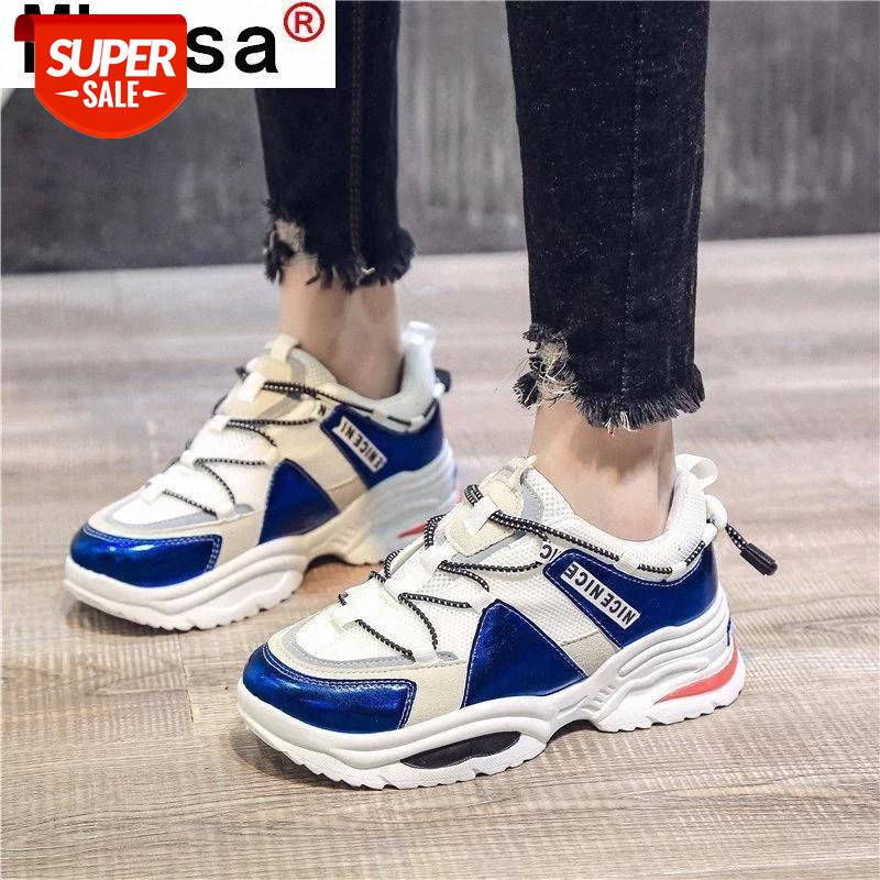 

2021 Spring New Women Mesh Breathable Fashion Comfortable Sneakers Trend Women Casual Shoes Platform Vulcanized Shoes #u72H