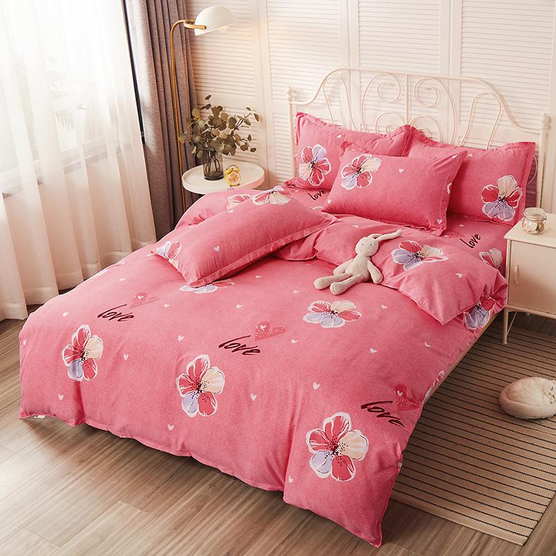

4pcs Luxury Bedding Set Soft Bedclothes Bed Skirt Wedding Gift Princess Bedspread on The Bed Comforter Bedding Sets Queen