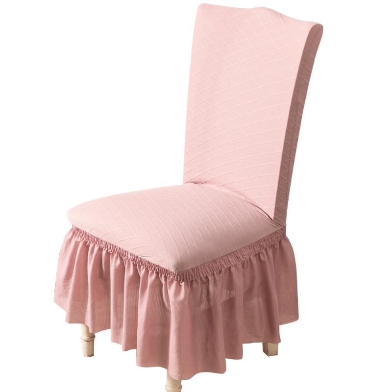 

2020 new jacquard lace chair cover skirt lace high-end chair cover European dining table and