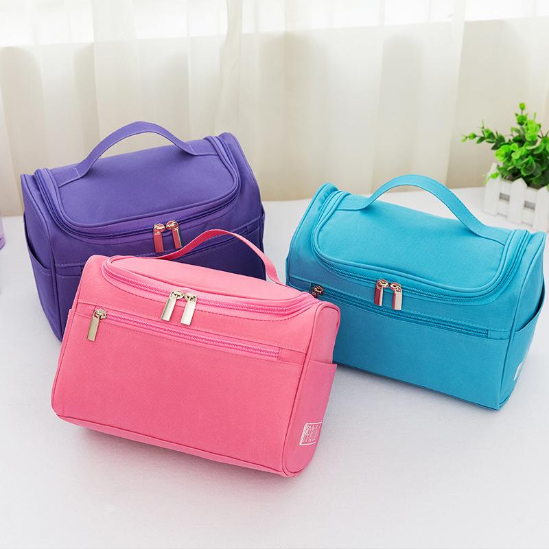 

Portable Toiletry Bag with Handle Travel Organizer Bag Waterproof Makeup Pouch Unisex Cosmetic