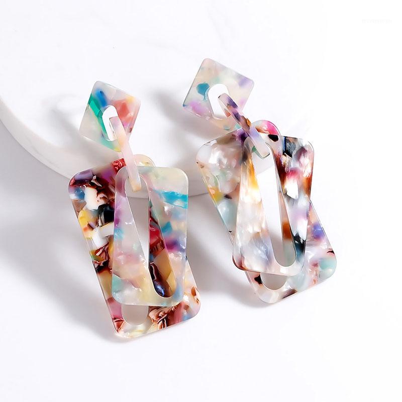 

Trendy Leopard Tortoiseshell Earrings For Women Geometric Acrylic Drop Earrings Vintage Jewelry Aretes De Mujer Modernos 20201