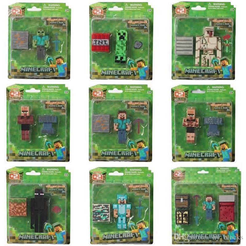 

Creeper Assembly Gift Puzzle Toys Boy Building Model Ghast Him Man Minecraft Minifig Mine For Children Christmas Bricks Blocks Usldg