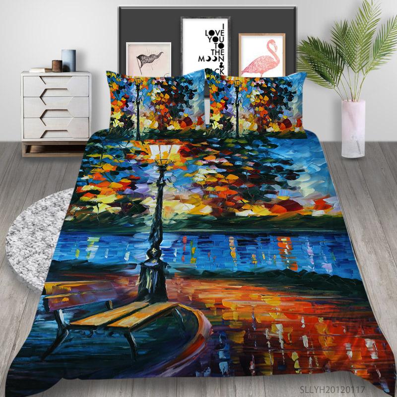 

3D Bedding Set Watercolor Flower Print Duvet Cover Set Pillowcase Bedroom Decoration Modern Home Bed for Teen Girl, Style 8