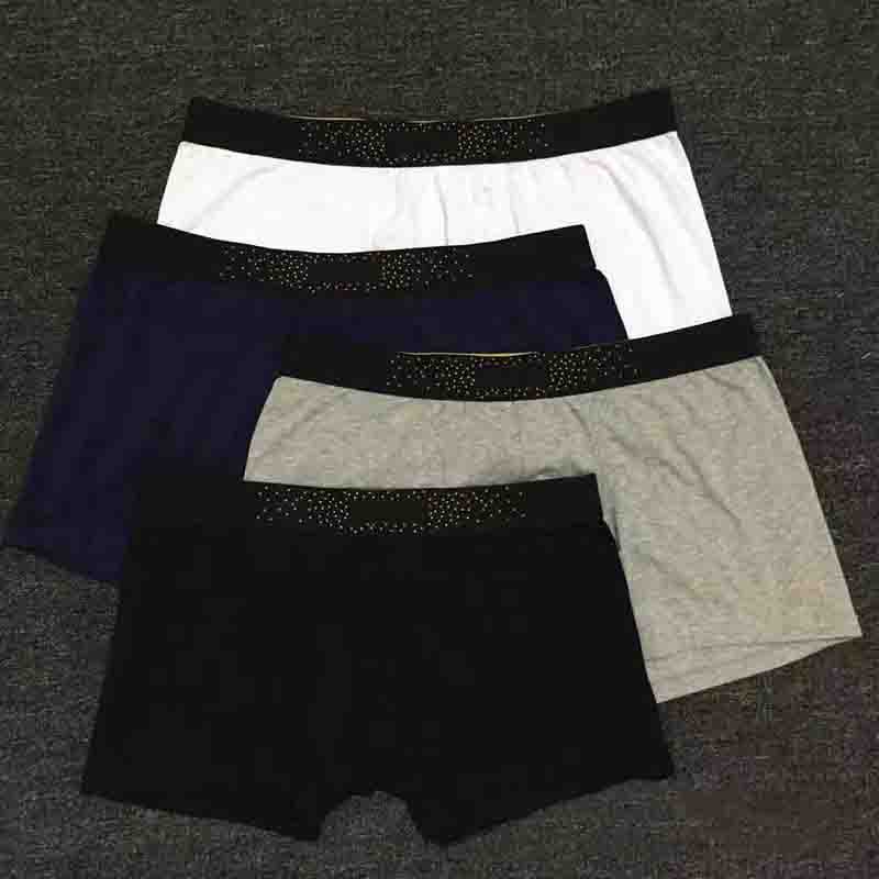

Mens Underwear High Quality Durable Breathable Boxer Briefs Medium Waist Fashion Trend Letter Print Boxers Shorts 4 Colors Size -2XL, White