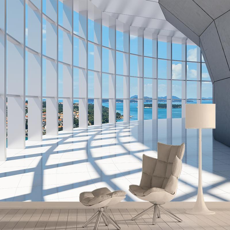 

Window View 3d Wallpaper Mural Wallpapers for Living Room Wall Paper Papers Home Decor Interior Self Adhesive Walls Murals Roll, Peel stick material