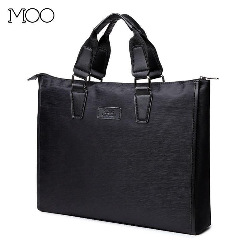

Zipper A4 Document Storage Bag Man Oxford Cloth Waterproof Portable Business Briefcase Men Double-Layer Office Bag For Laptop, Black