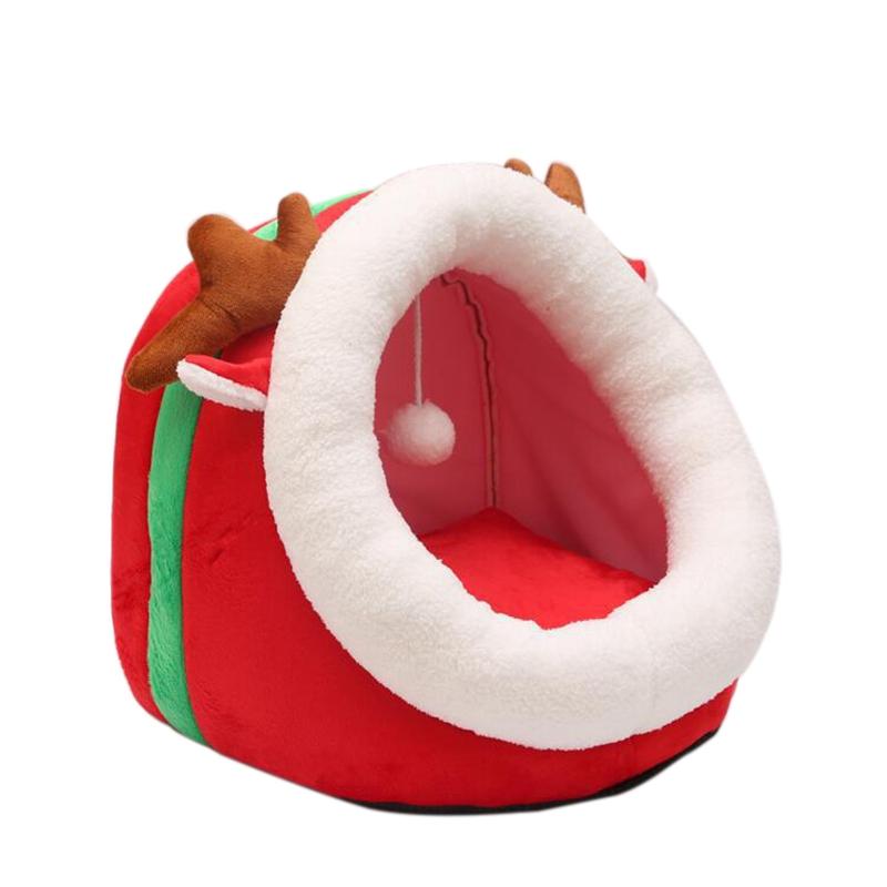 

New-Christmas Style Pet Nest Pet Supplies Cat Tunnel Cat Sleeping Bag Rest Toys Litter Pad Removable and Washable