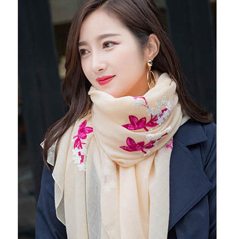 

Plain Embroidered Floral Viscose Scarf Shawl From Bandana Print Cotton Scarves And Wraps Foulards Sjaal Muslim Hijab
