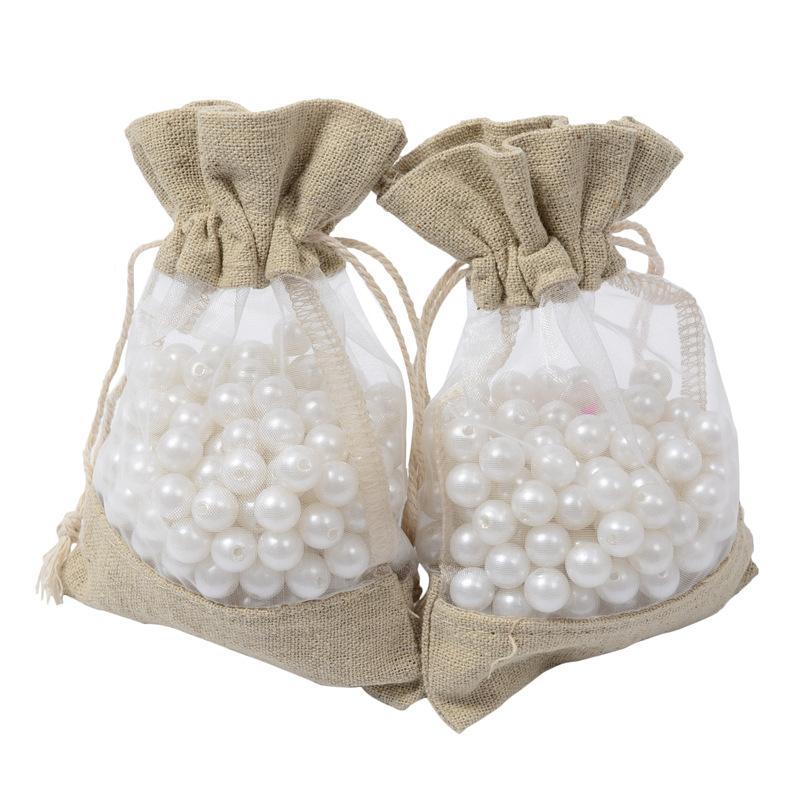 

Christmas Bag Party Vintage Gift Bags Window Clearing Hessian Cotton Pouch For Wedding Festival Supplies Candy Cookies Packing