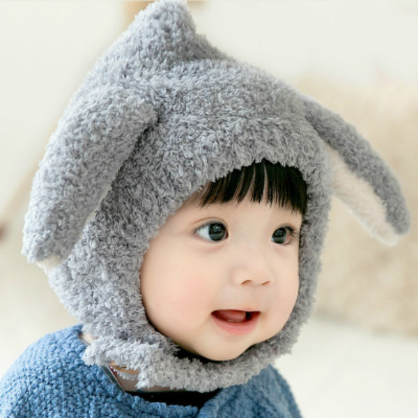 

Baby 2020FW Ear Muffs Childrens Fashion Plush Hat Kids Solid Color Cute Ears Warm Hat Boys and Girls Trendy Newborn Hats Hot Sale, Beige