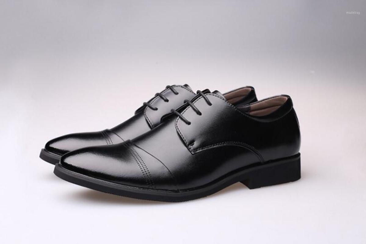 

Men Dress New Business Formal Shoes Wedding Pointed Toe Fashion Genuine Leather Shoes Flats Oxford For Men1, As pic