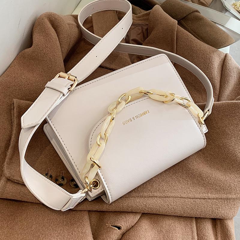 

Niche Design Retro Handbag New Fashion And Western Style Crossbody Shoulder Square Bag Chain Handbag Dual-use Bag Width: 22cm, Beige