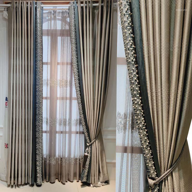 

Romantic Luxury Curtains Window Drapes Tulle For Living Room Exquisite Embroidery Sheer Curtains Wedding Decor M201Y1