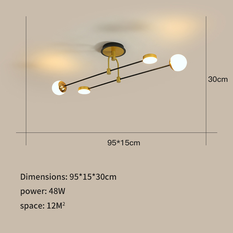 

2021 New Lighting Ball Led Modern to Dining Room Kitchen Black Frame Gold Ceiling Lamp Decoration Home Electrical Device M6IH