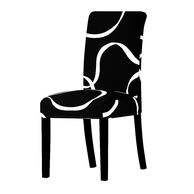 

Universal Size Printed Elastic Spandex Chair Cover Stretch Chair Covers Removable Washable Dining Seat Covers For Home Banquet