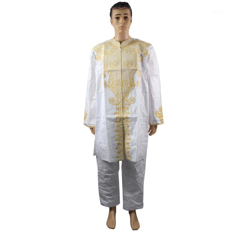 

MD men's tops pants set 2 pieces outfit suit mens african clothing bazin africa clothes for men 2019 dashiki shirt with trouser1