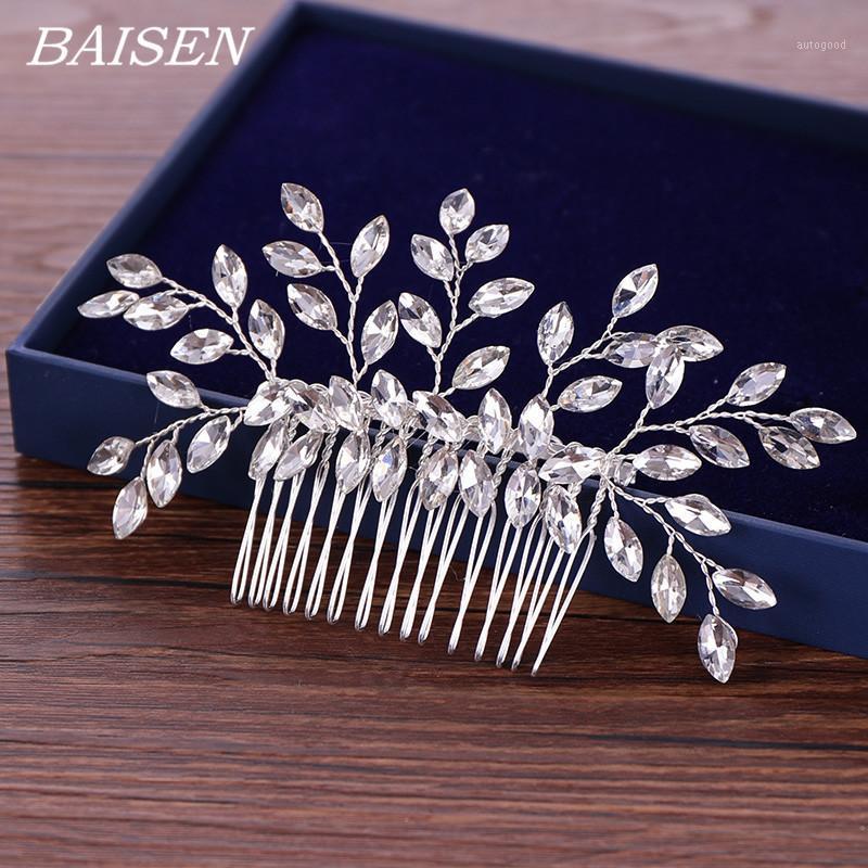 

Hair Clips & Barrettes Rhinestone Comb Women Accessories Bridal Wedding Jewelry Silver Color Headpieces Bijoux Cheveux1