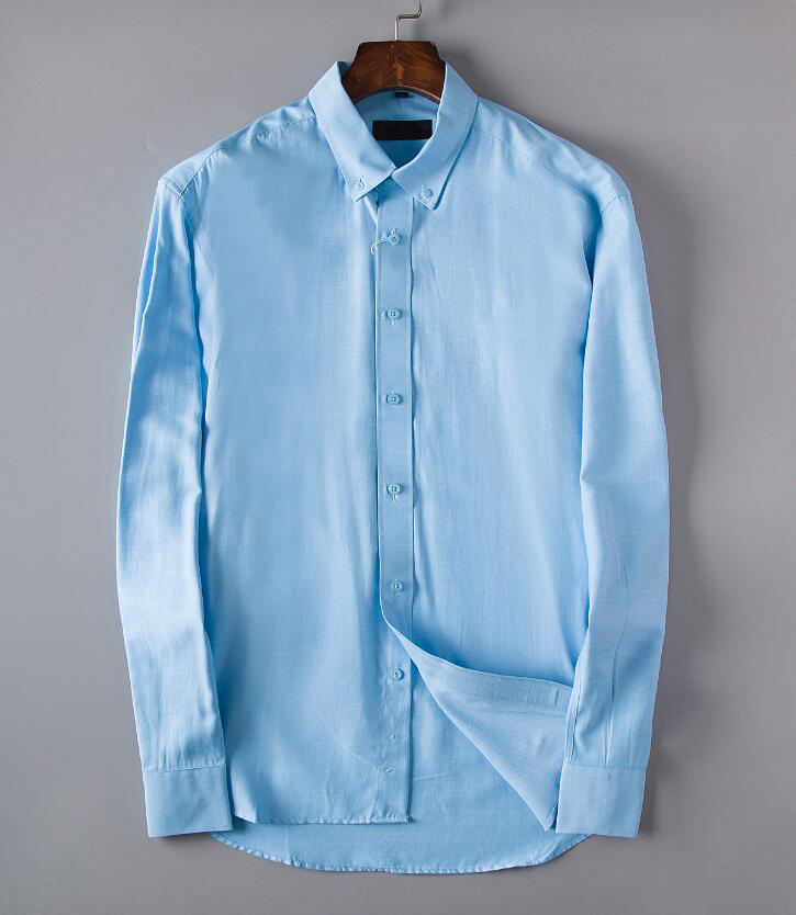 

Wholesale 2019 New Brand Spring Autumn Casual Long Sleeve Men Shirt High Quality Cotton Formal Business Plaid Mens Dress Shirts Plus #8607, Color