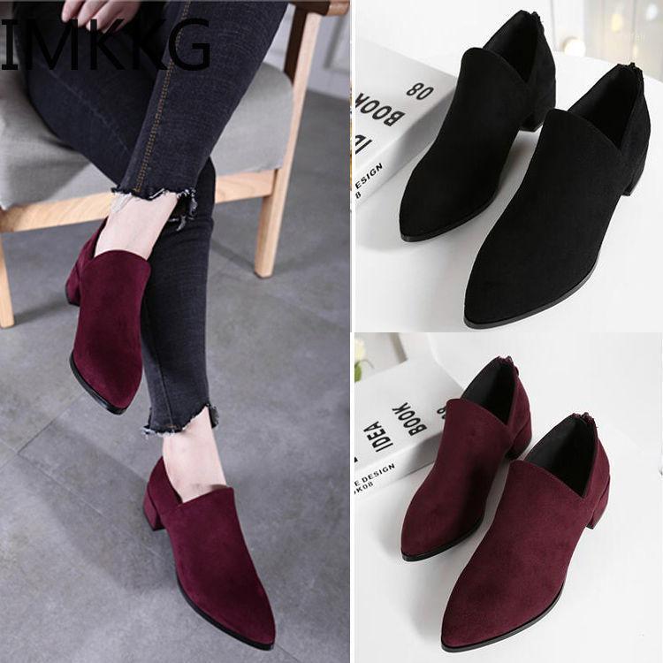 

New Classic Women Ankle Boots Female Women Autumn Casual Shoes Mid Heel Suede Scrub Warm Ladies Shoes Femme Booties1, Black