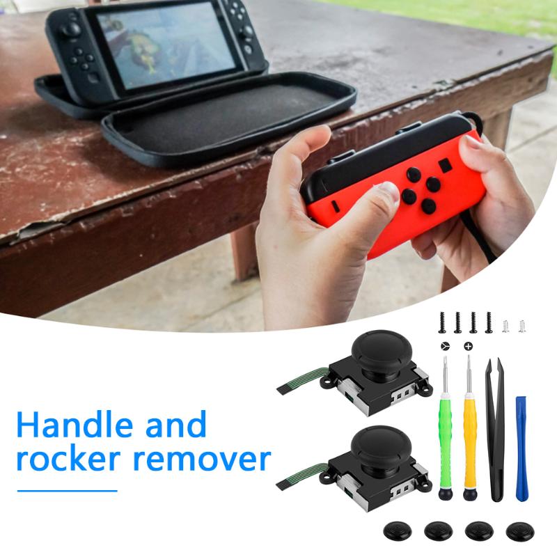 

3D Gamepad Handle Rocker Repair Tools Fits Removers Lightweight Game Playing Elements for Switch Joy-con