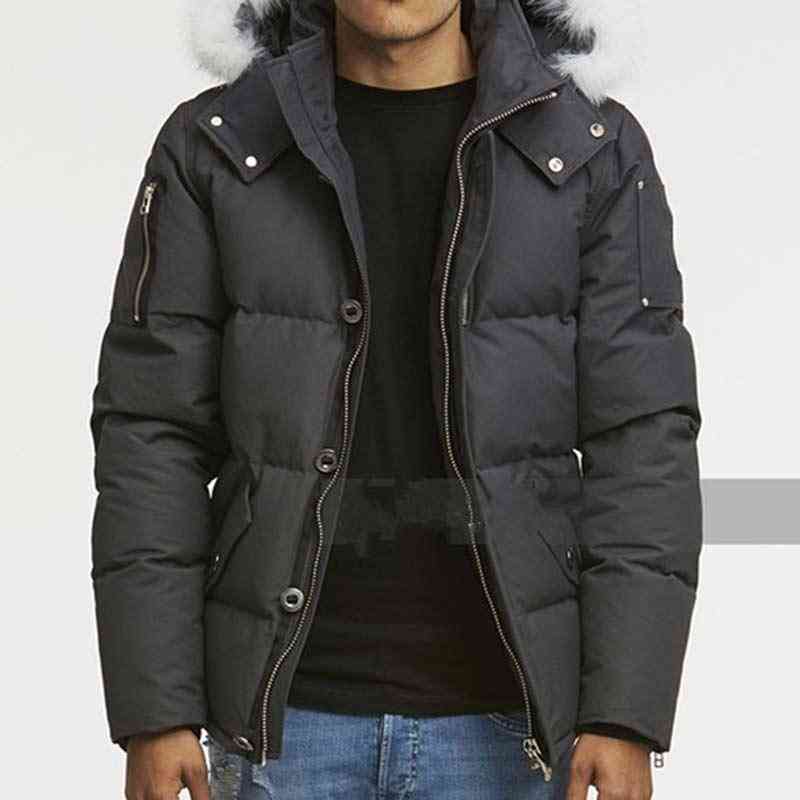 Women's Down & Parkas 2022 Real Sliver Fur Coat Quality Mens Canadian Mooses Parka Goose Jacket Warm Outerwear Windproof AN7M
