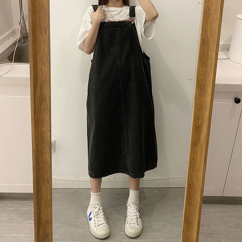 

2021 New Prepy Korean summer ribbons denim these female long jeans dressed as women (x1488) PLG6, Black