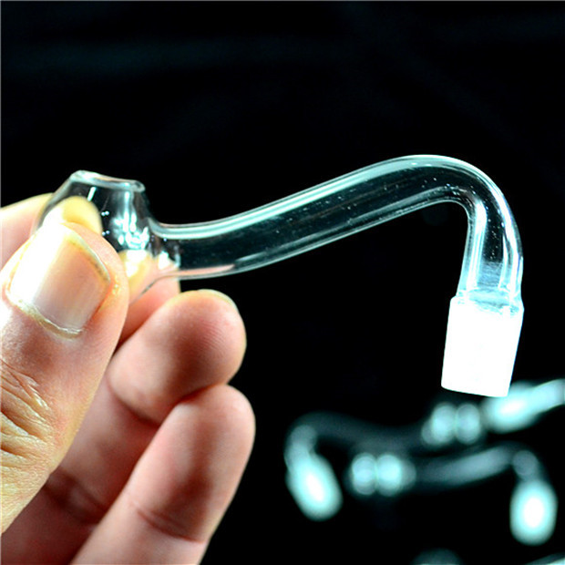 

Transparent 10mm Male Glass Oil Burner water pipes for rigs glass bongs Thick Pyrex Tobacco Bent Bowl Hookahs Adapter Smoking Pipe Nail Burning Accessories blyj0013