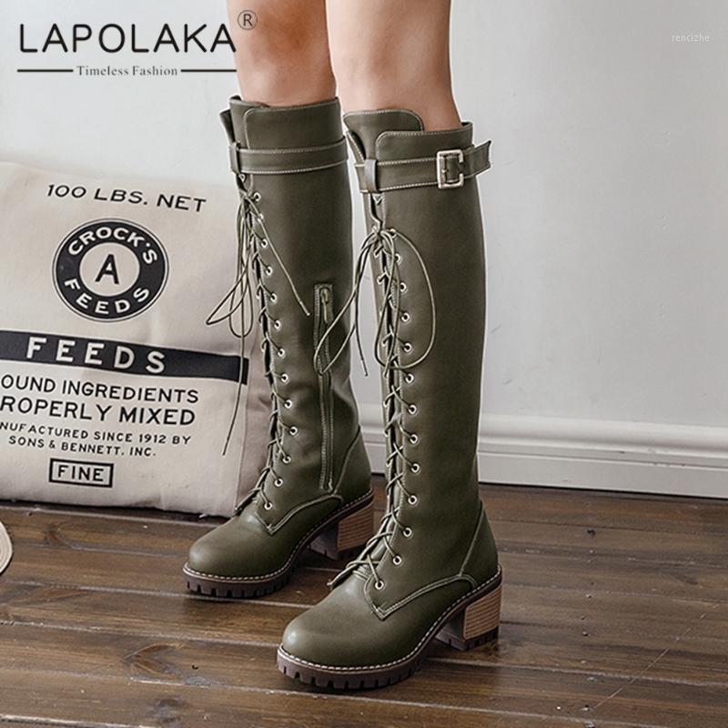 

2021 New Design Add Fur Winter Boots Women Shoes Thick Heels Buckle Platform Non Slip Comfy Trendy Boots Ladies1, Brown add fur