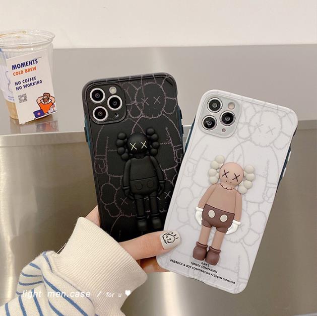 

Kaws Phone Cases Fashion Cell Phone Accessories 3D Two Colors Phone Protector Soft Cases For iphone 12 Promax Mini, Mixed colors