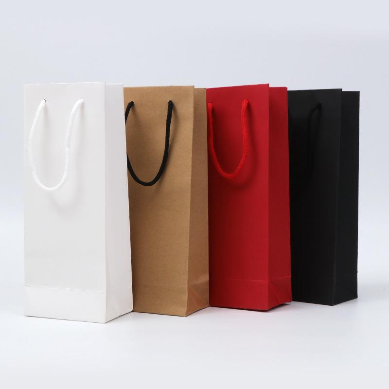 

Luxury Gift Boxes Red Wine Packaging Bags With Handle Handbags Kraft Paepr Gift Box Bags Of Wine Packaging Bottle Carrier Cases