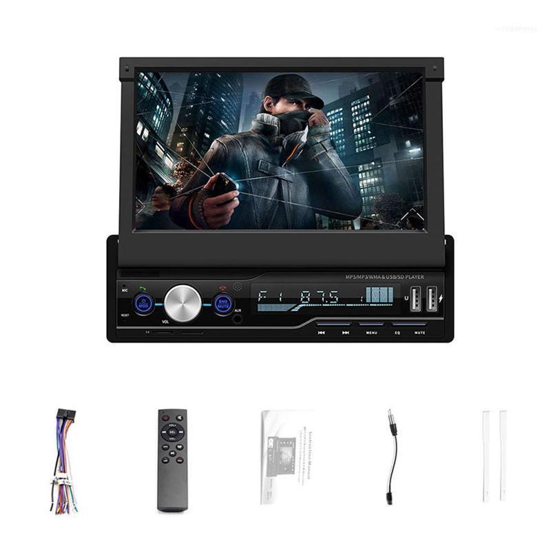 

Car Audio 7 Inch Stereo Radio 1 Din MP5 Player With Folding Press Screen AM/FM Receiver Bluetooth GPS AUX USB SD SWC+A Backup Ca1