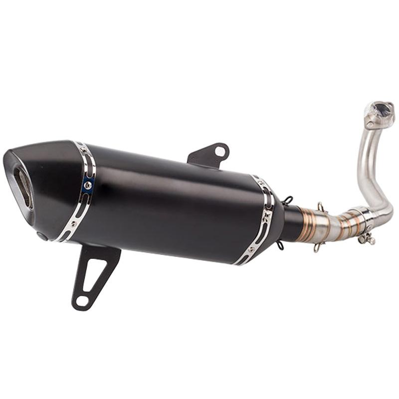 

L:470mm Motorcycle Exhaust Muffler+Link Pipe for 17-18 XMAX 250 XMAX 300 Carbon Fiber Motorbike Muffler Connect Pipe Tube
