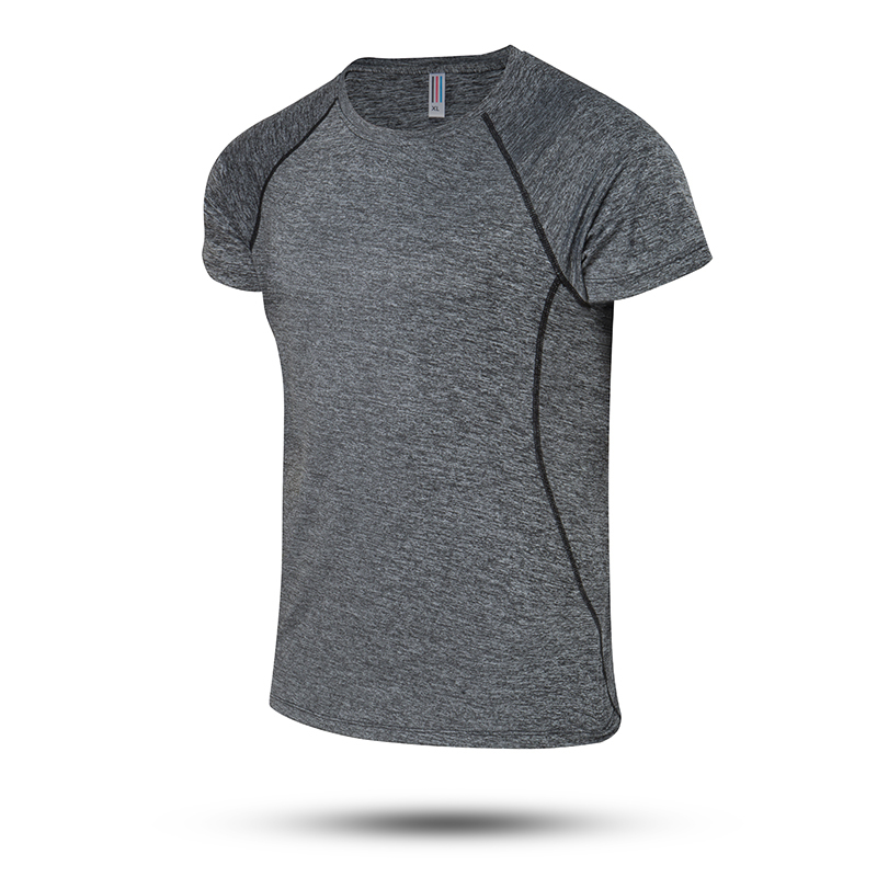 

2021 Men t Shirt T-shirt New Fast Dry Arrival Solid Summer Mode Short Clothes K41 Quality Reclamable B4A9, Dark gray.