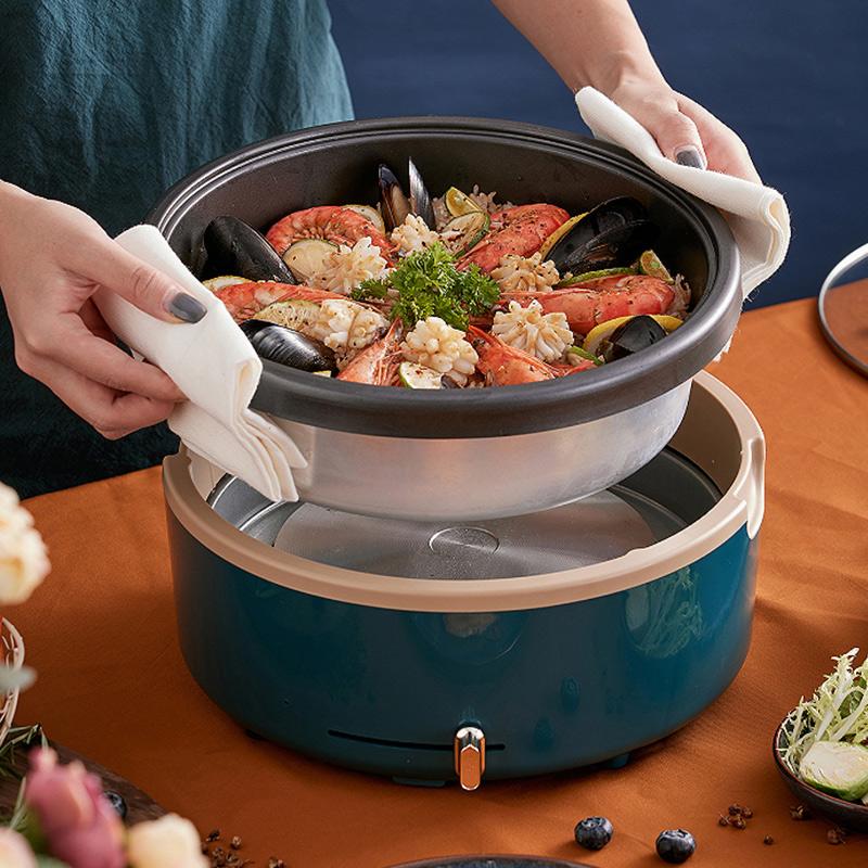 

220V 4L Household Electric Hot Pot Non-Stick Multi Cooker Inner Pot Removable Hotpot Frying Cooking Machine Easy Cleaning