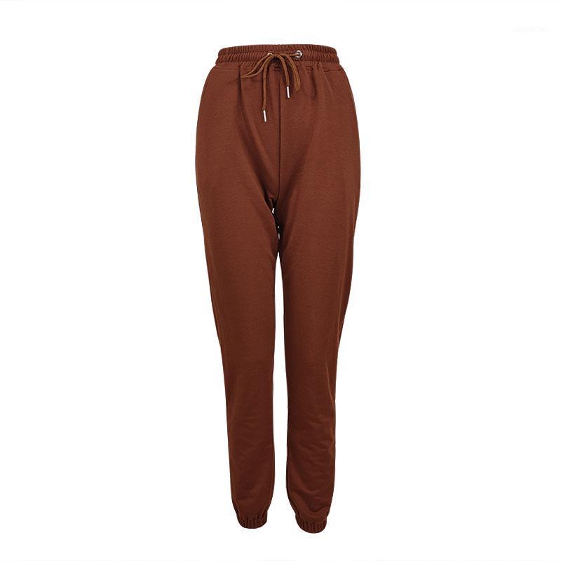 

2020 summer European and American Amazon women fashion casual solid color tie-up trousers sweatpants casual pants1